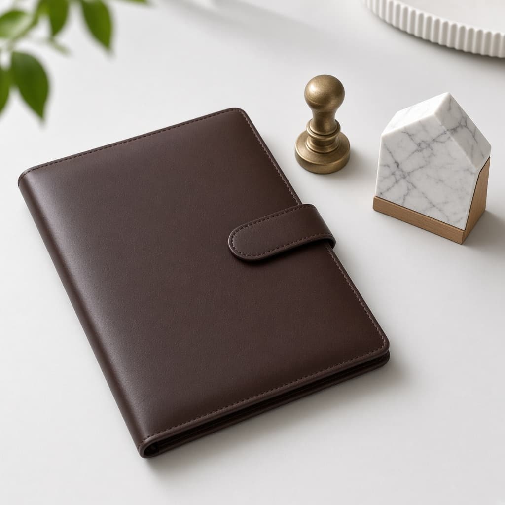 Folder representing title services for a home purchase