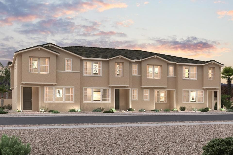 Captiva floor plan model home at Arroyo at Skyeview Homes in Skye Canyon, Las Vegas. 1643 square feet, 3 bedrooms, 2.5 bathrooms.
